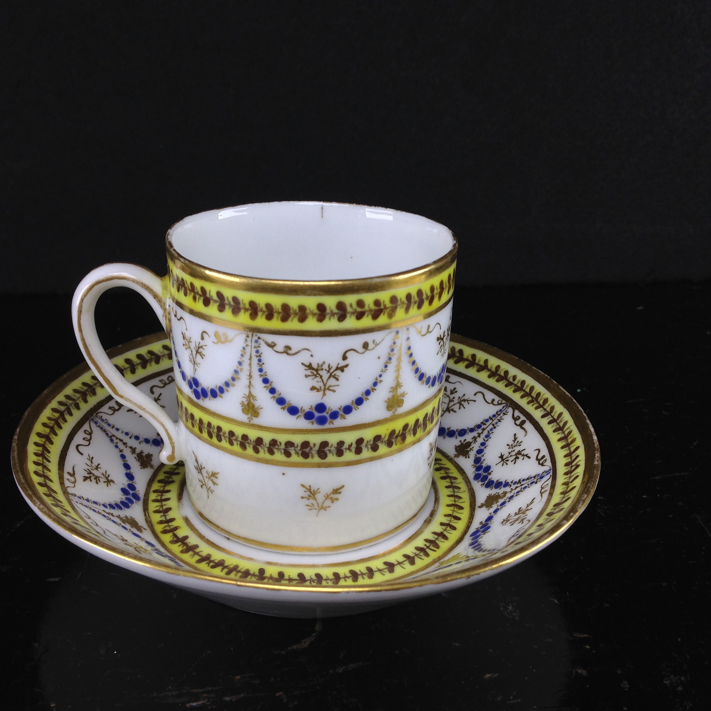 Nast coffee cup & saucer, classical, c.1785