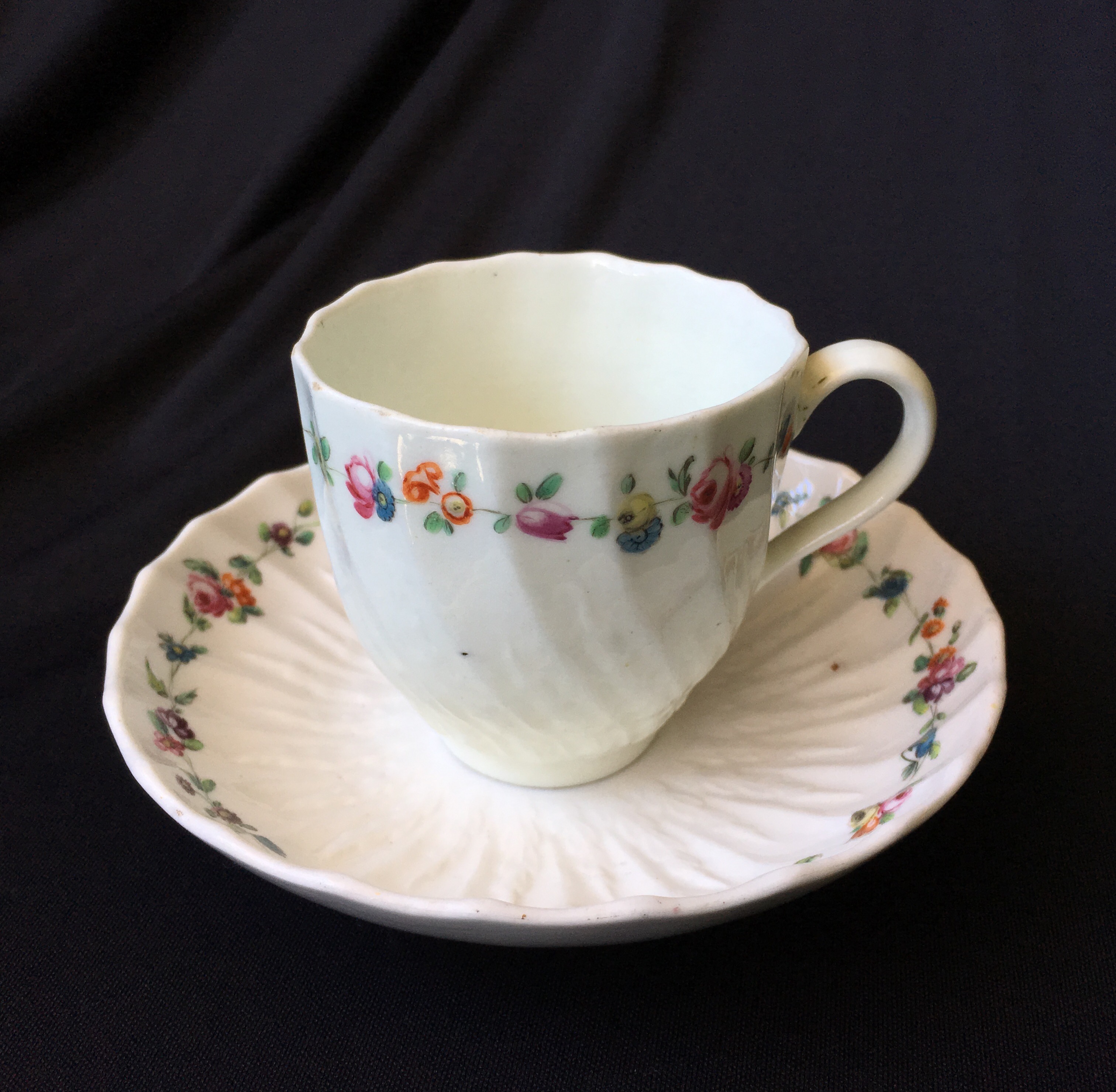 Chelsea – Derby cup & saucer with fluted moulding C1775 | Moorabool ...