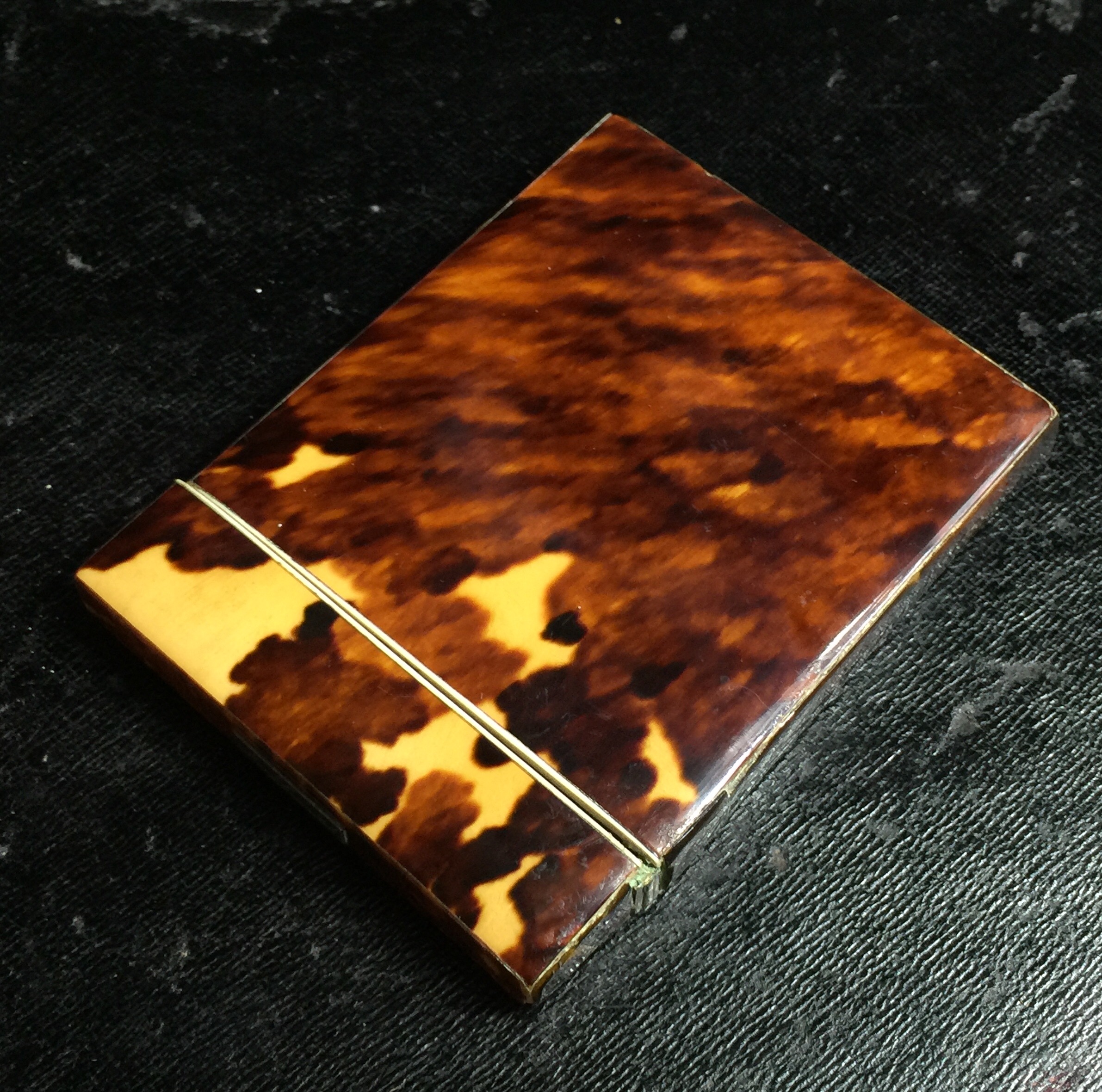 Victorian tortoiseshell card case, Mary Cranitch, circa 1870-0