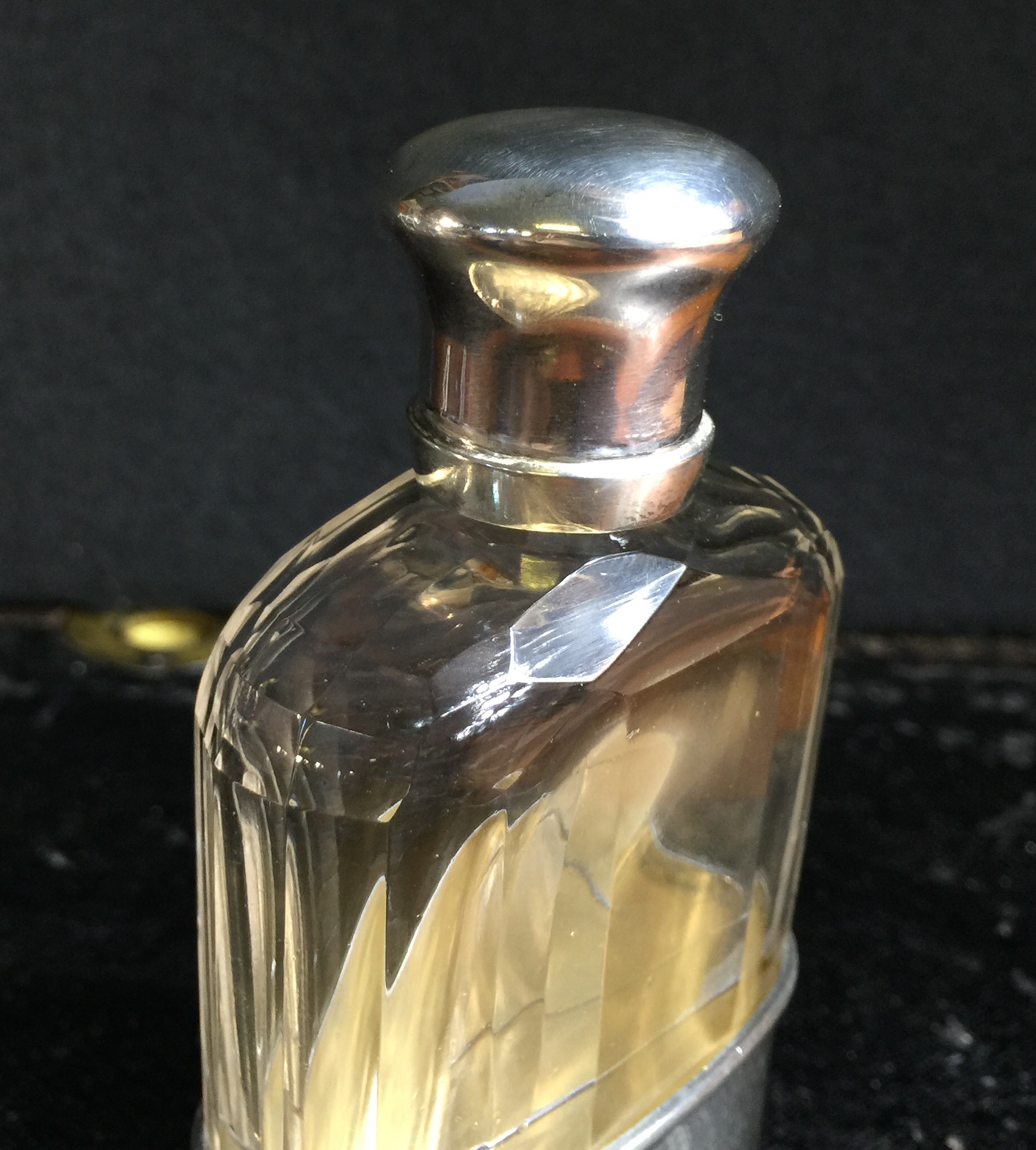 Sterling mounted spirit flask, London 1886 | Moorabool Antiques Galleries