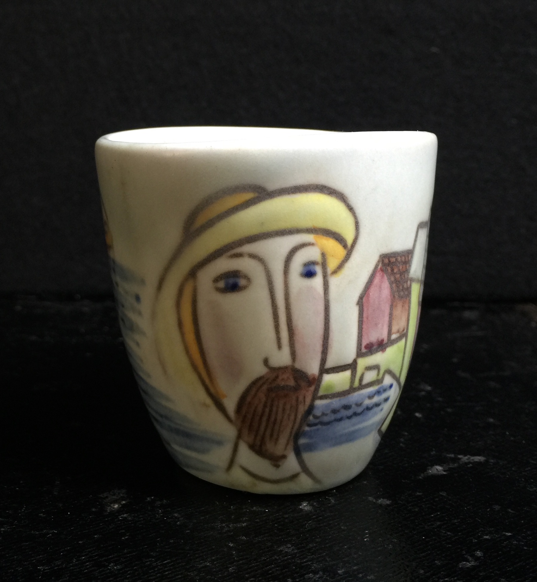 Swedish pottery vessel, 'Fisherman' by C H Stalhane for Rorstrand, circa 1950-0