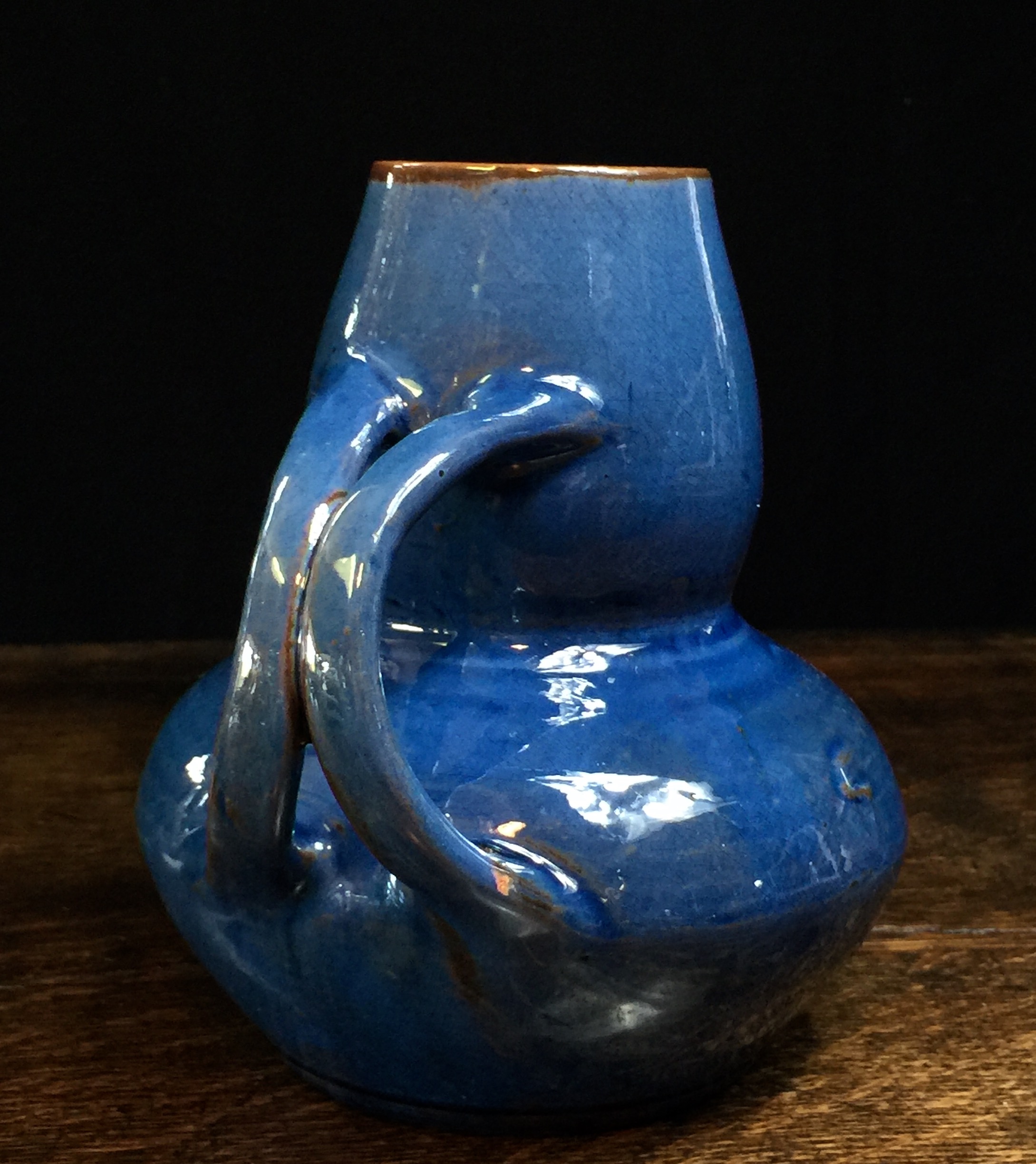 Barum ware blue vase, by Brannam of Barnstaple, c. 1910 – Moorabool ...