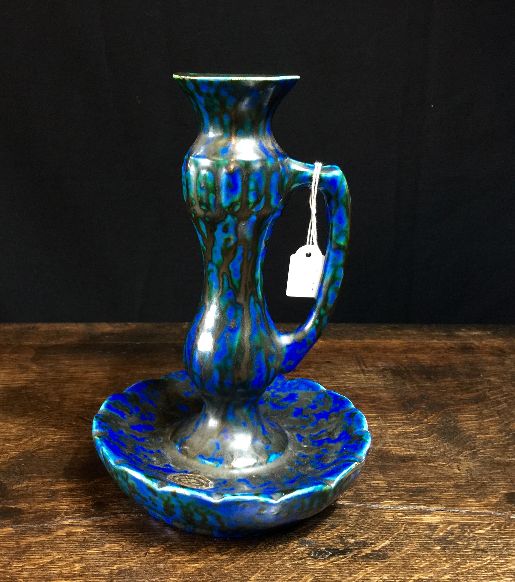 Flemish Art Pottery candlestick, Circa 1921 -0