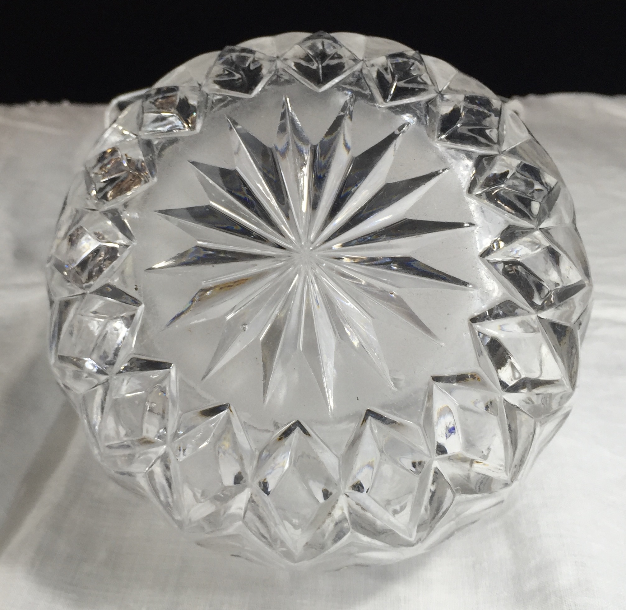 Early Victorian Pressed Glass Finger Bowl, Registration Mark 1856 