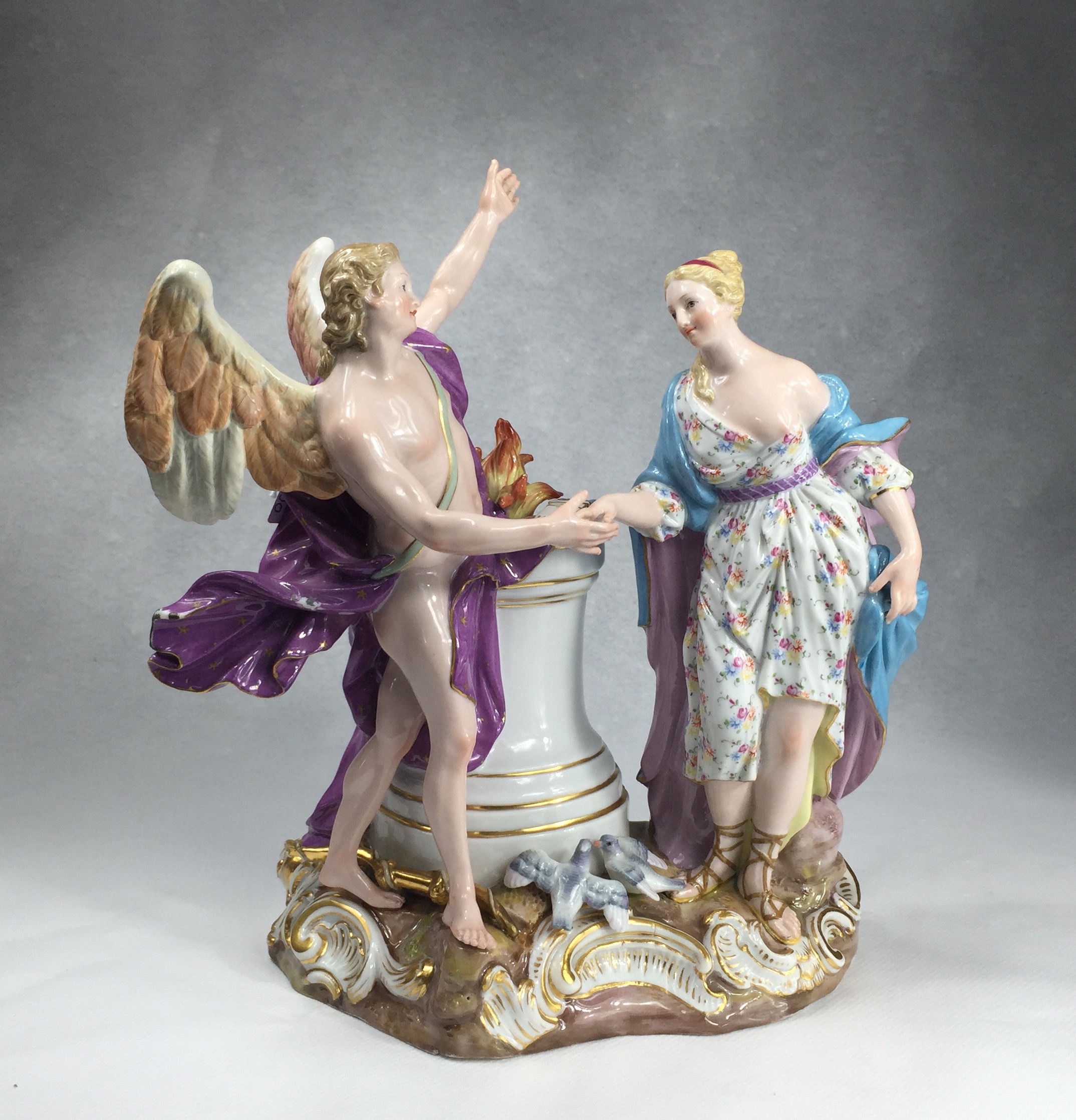 Large Meissen group, 'Love’s Altar', 19th century -0