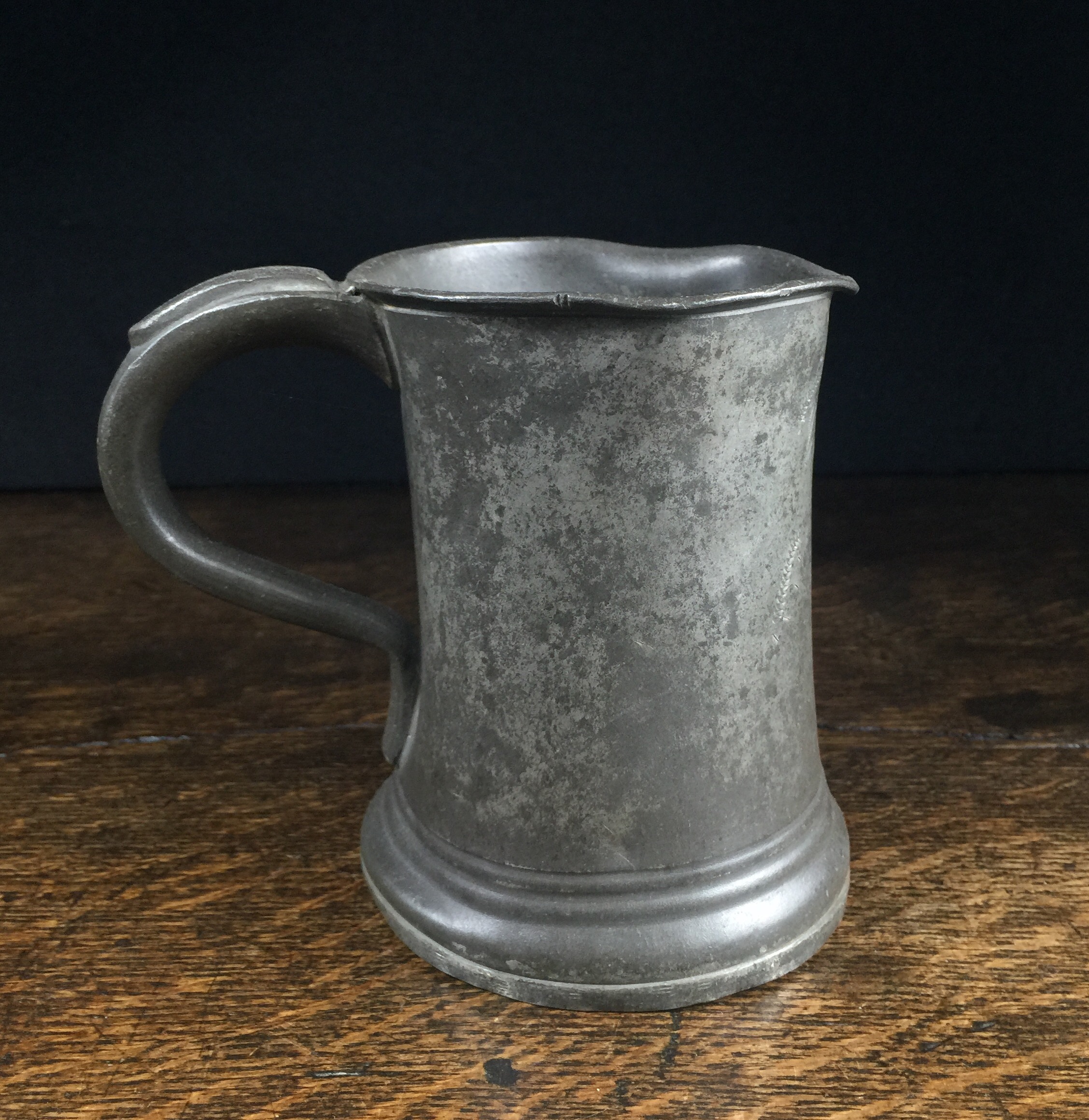 Victorian pewter tankard, Continental Hotel James Yates 1 PINT, circa 1850-0