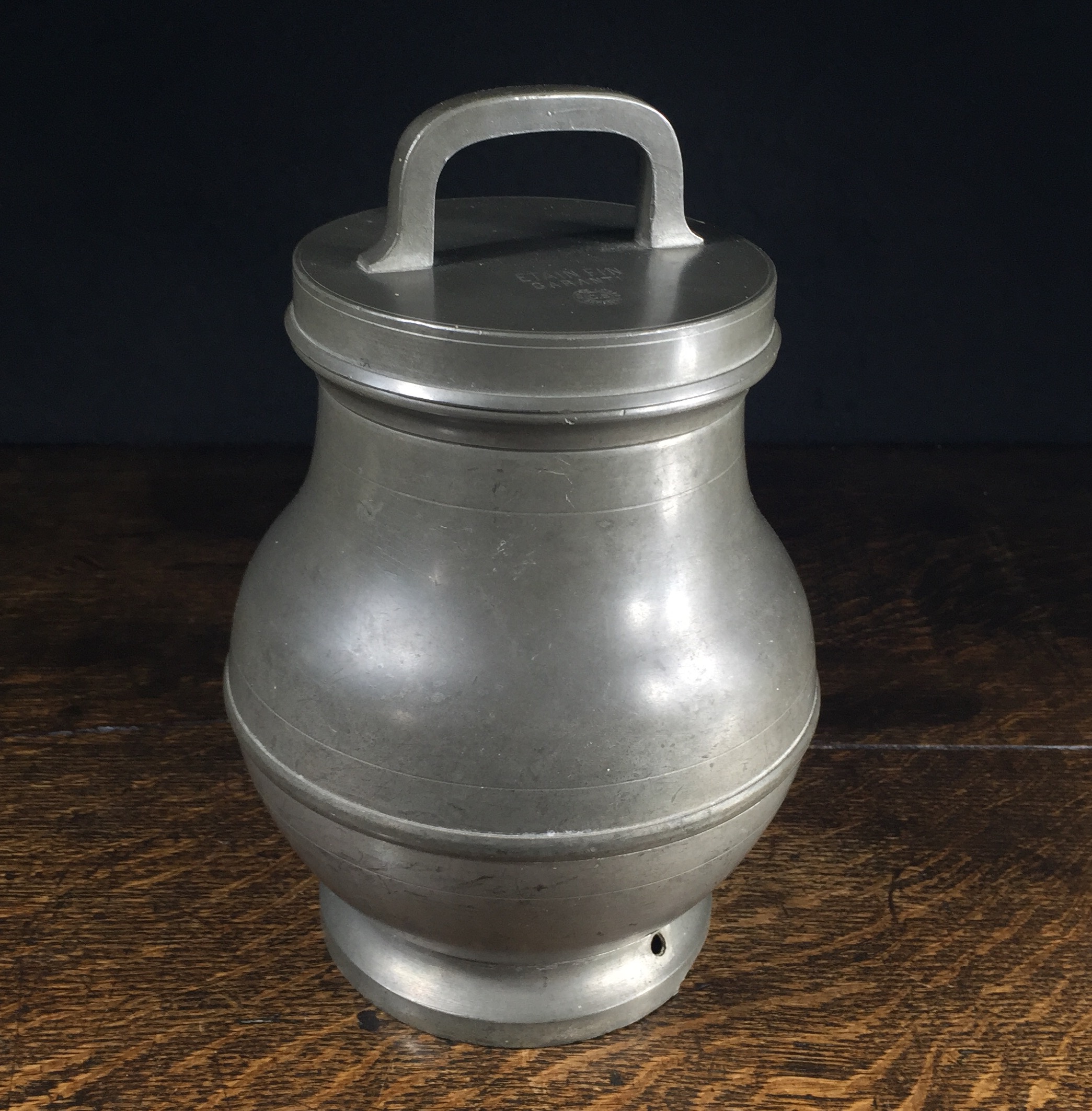 Continental pewter tobacco jar, 19th century | Moorabool Antiques Galleries