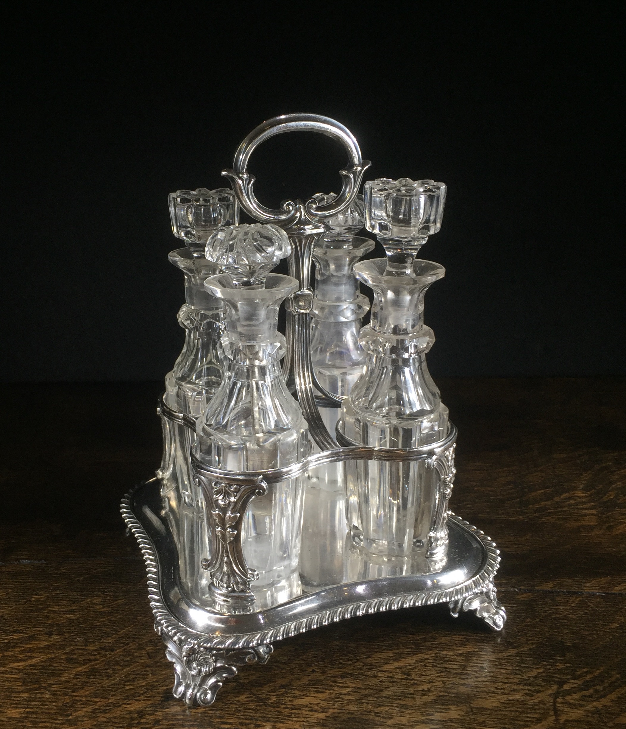 Old Sheffield Plate cruet set, c. 1820-0