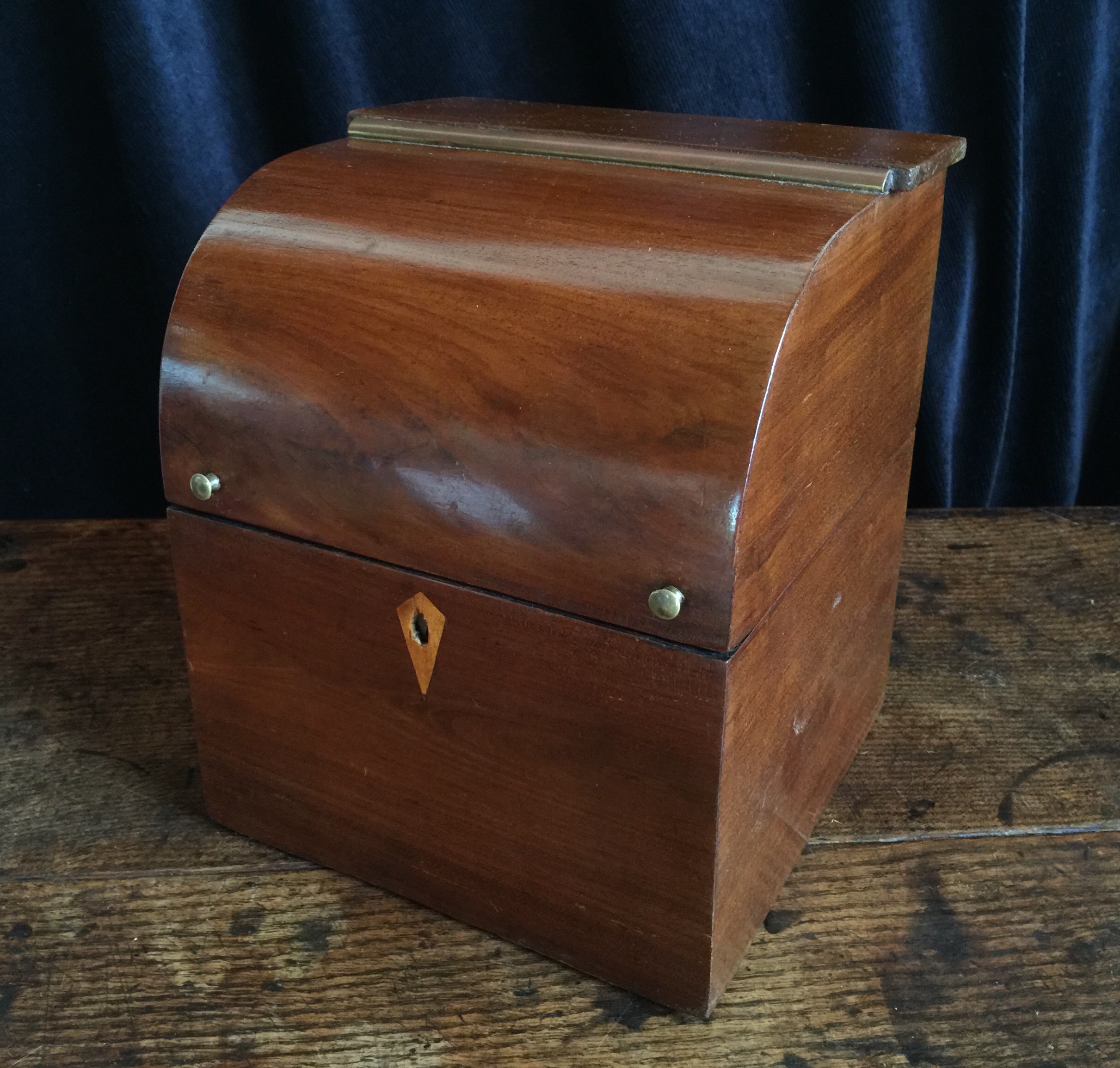 Georgian mahogany drum top box, c. 1810-0