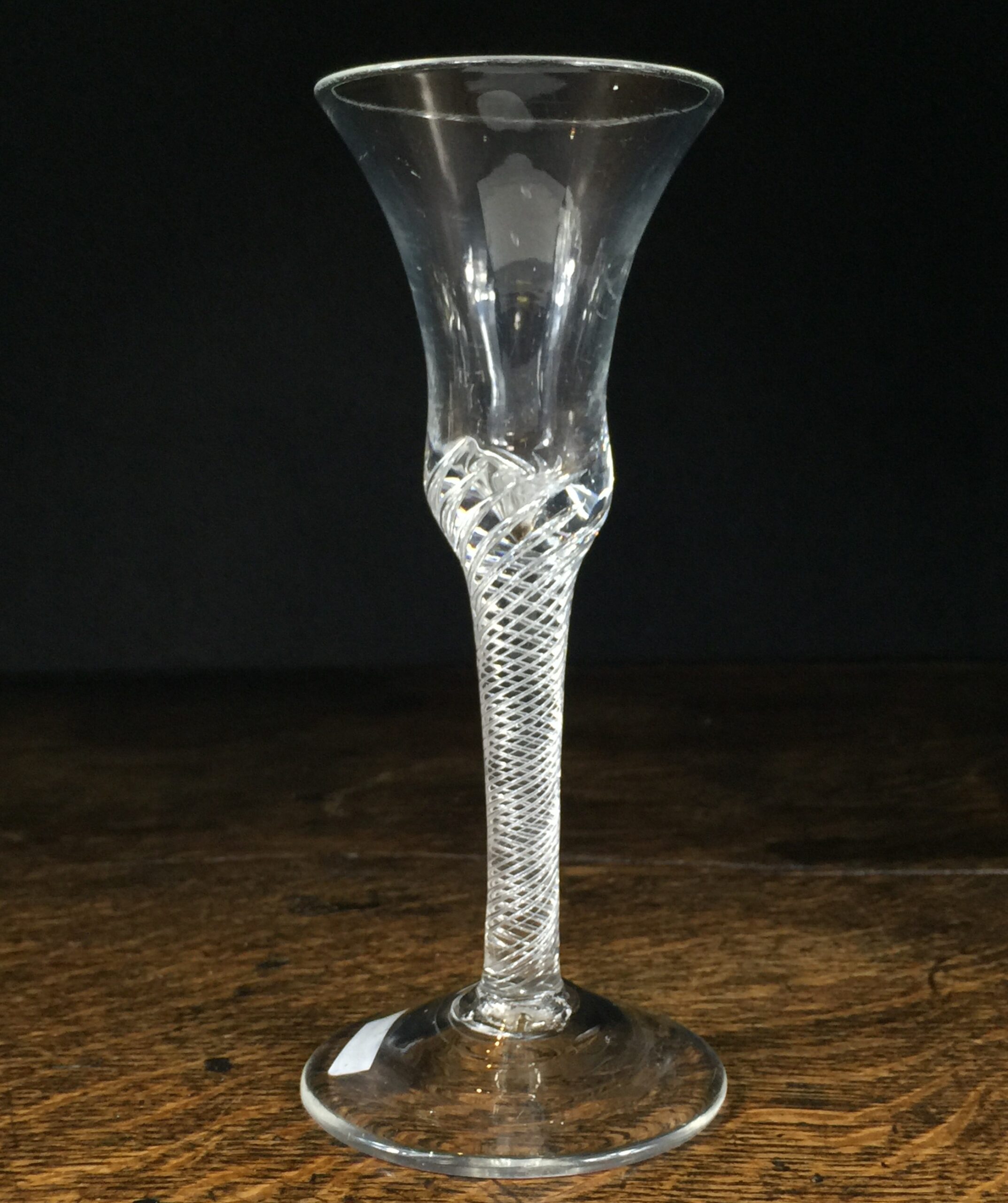 Georgian air twist stem wine glass, c.1770-0