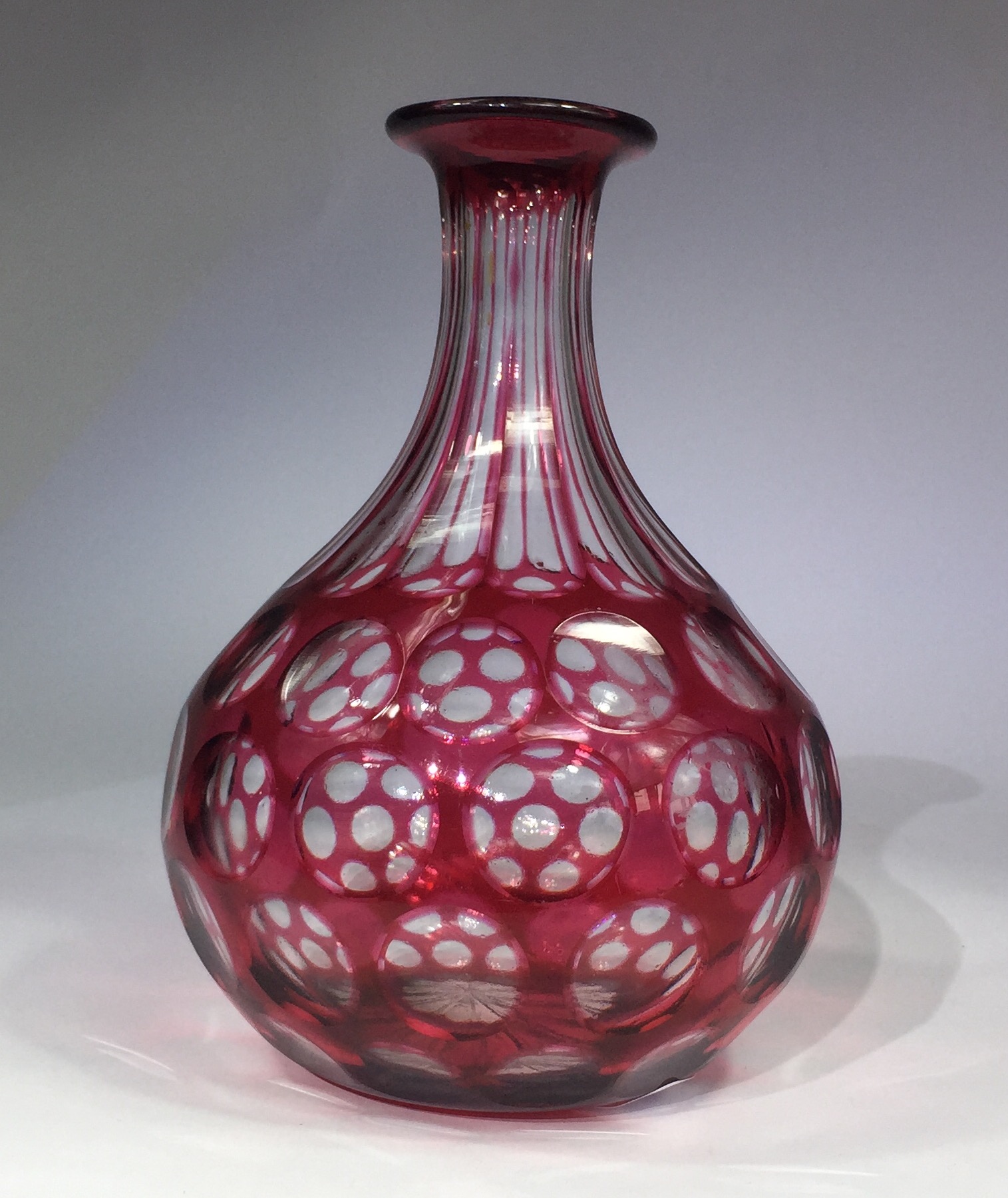 Ruby overlay carafe, circa 1860-0