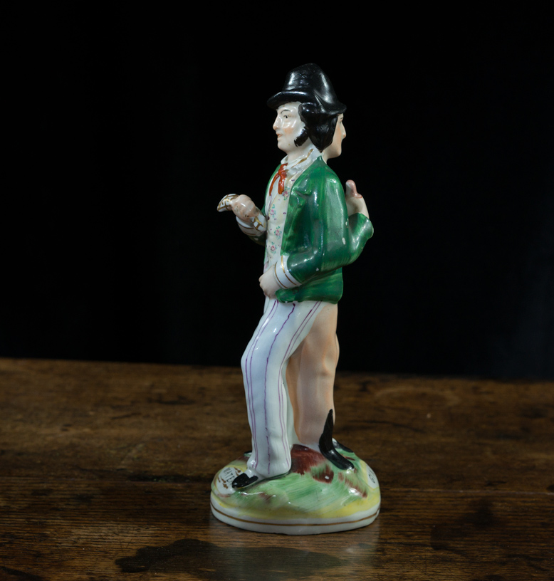 Staffordshire temperance 'Gin & Water' figure, c.1890-0