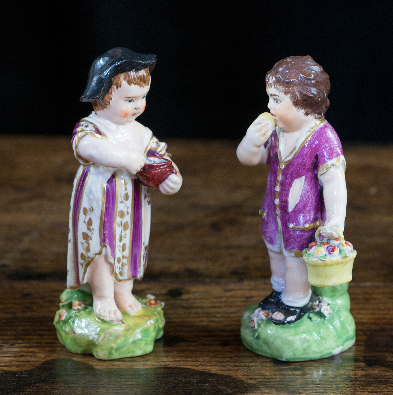 Pair of Derby children, figure no.191, c. 1785-0