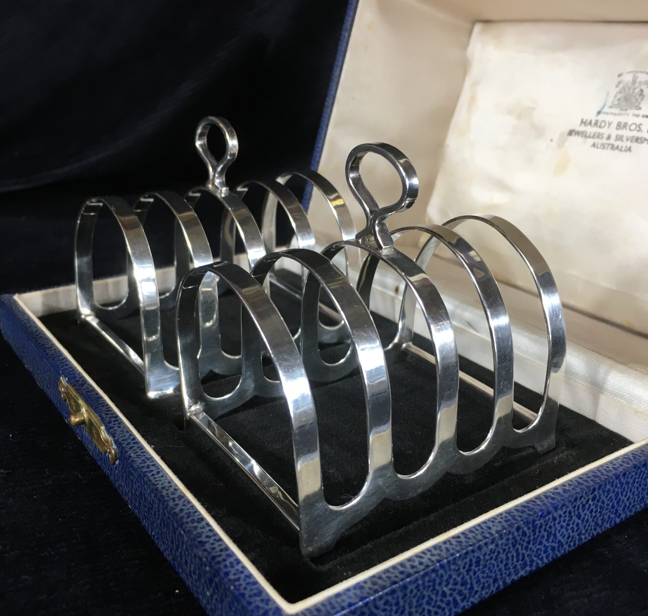 Pair of Australian Sterling Silver toast racks, 1930's -0