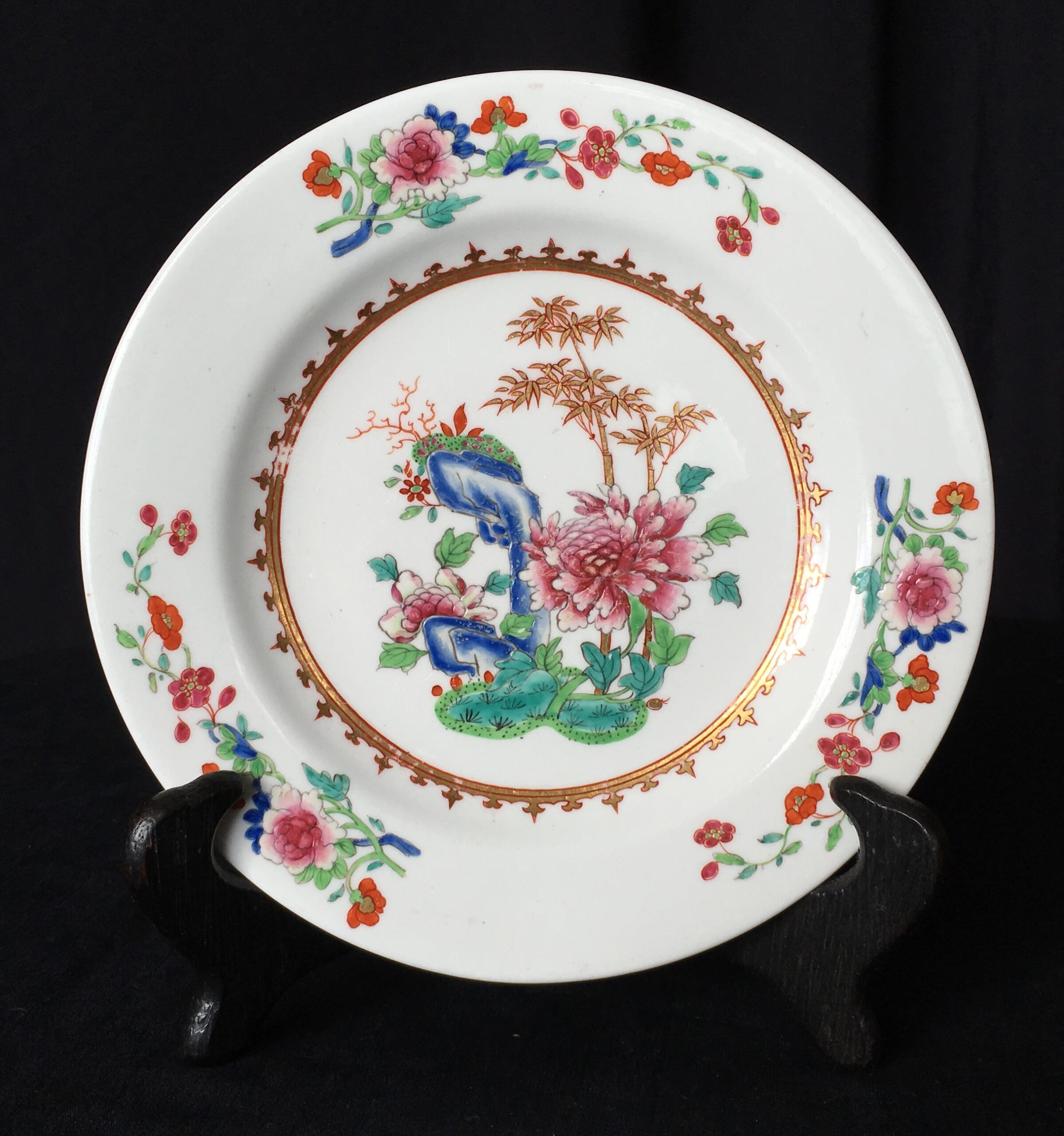 Spode 'twiffler' plate, famille rose pattern, C. 1820 -0