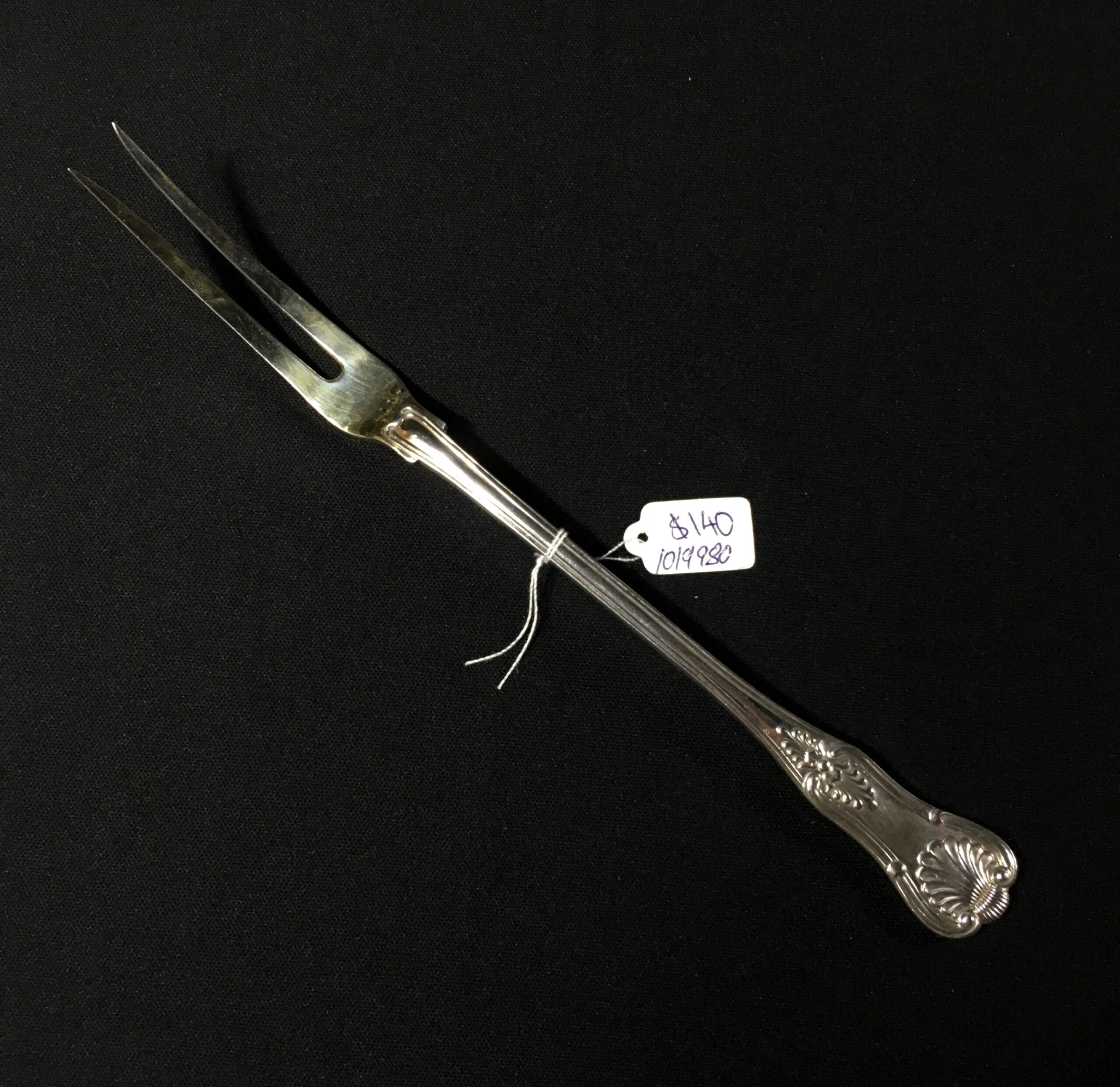 Kings Pattern .800 Silver pickle fork, German c.1900 -0