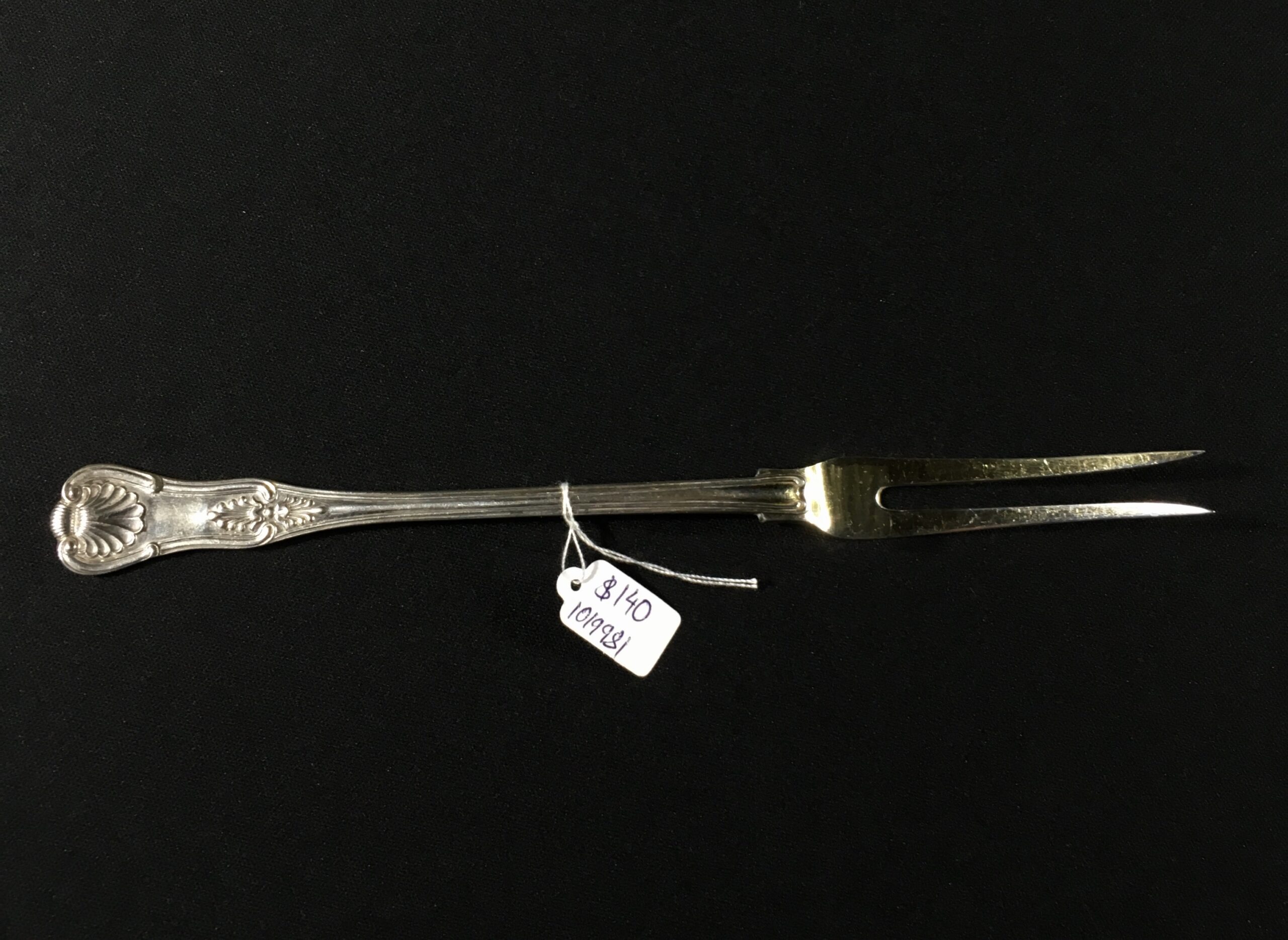 Kings Pattern .800 Silver Pickle Fork, German c.1900 -0