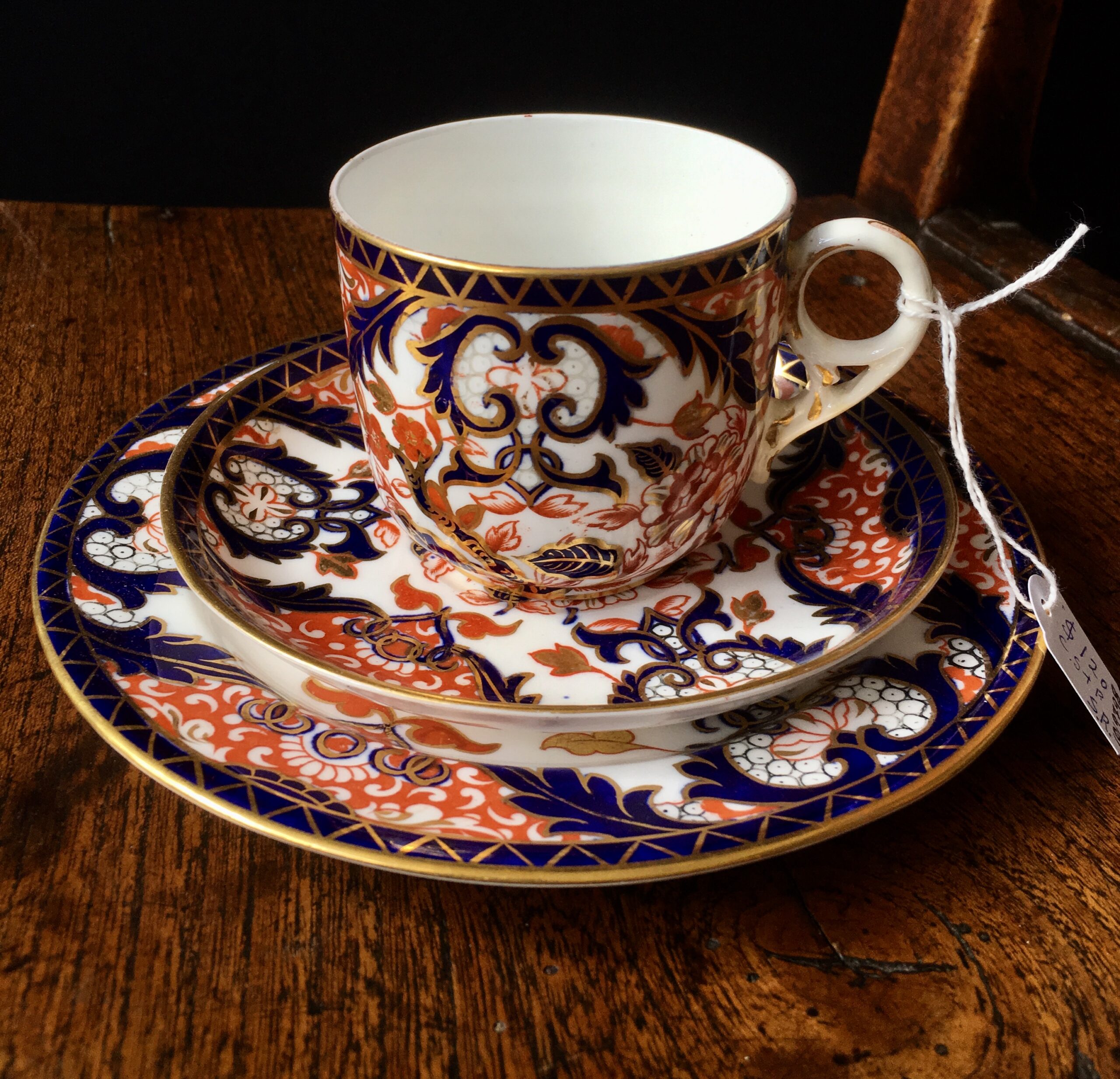 Royal Crown Derby cup saucer & plate, Imari pattern, 1889-0