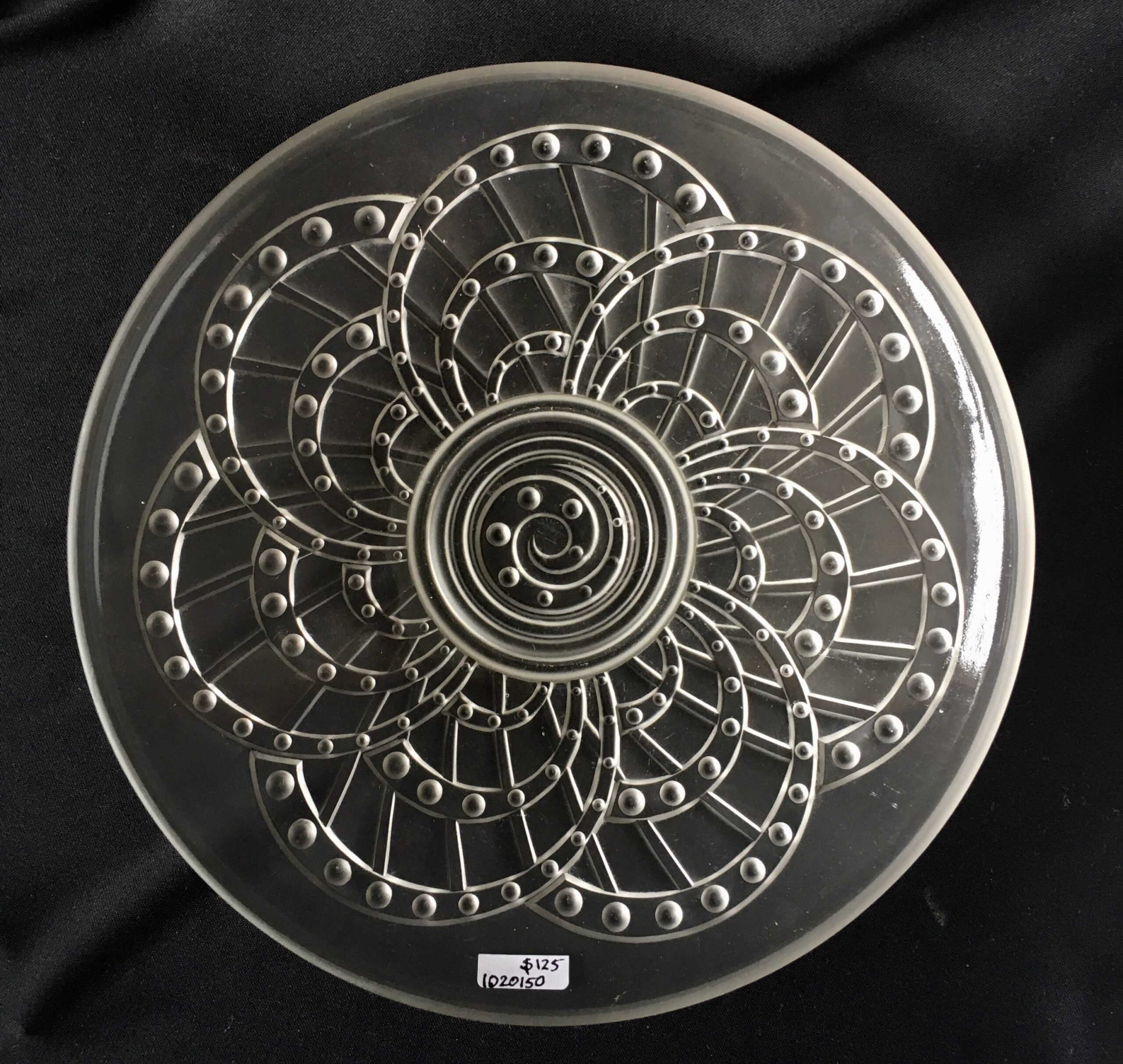 Art Deco frosted glass bowl, 20th century-0