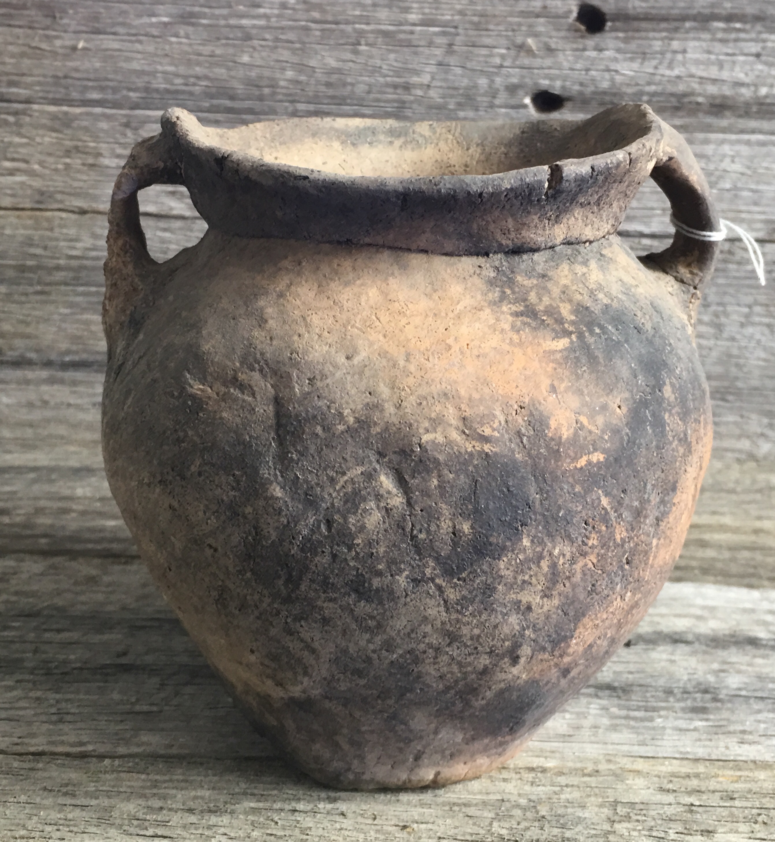 Chinese Neolithic pottery twin handled jar, Yangshao, 2,500 BC ...