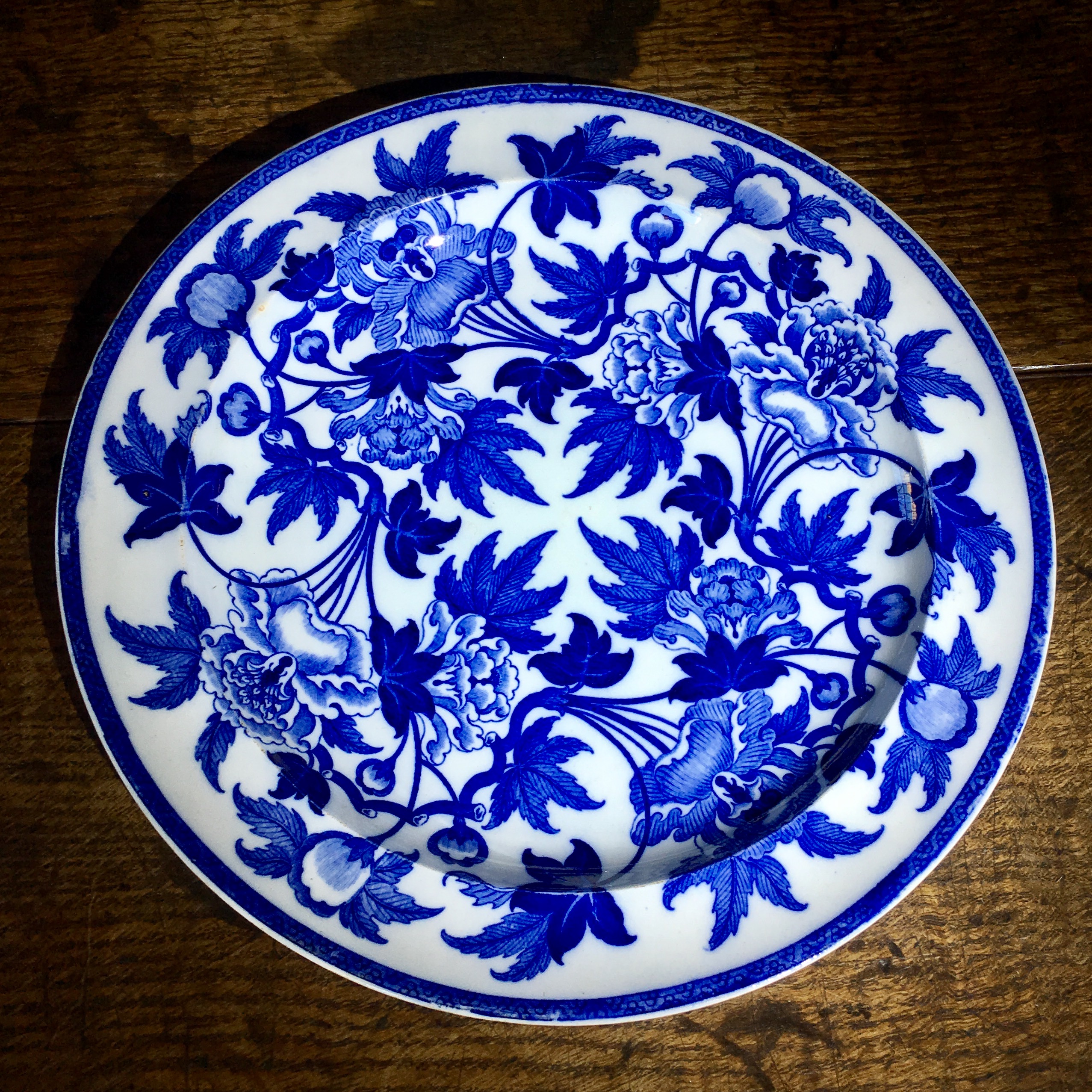 Wedgwood plate, printed with oriental foliage pattern, c. 1825-0