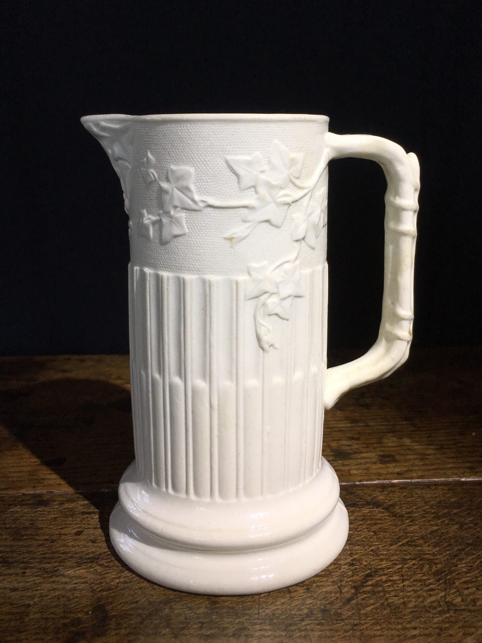 Brownfield saltglaze jug, Sisyphus pattern with ivy, c. 1875 -0