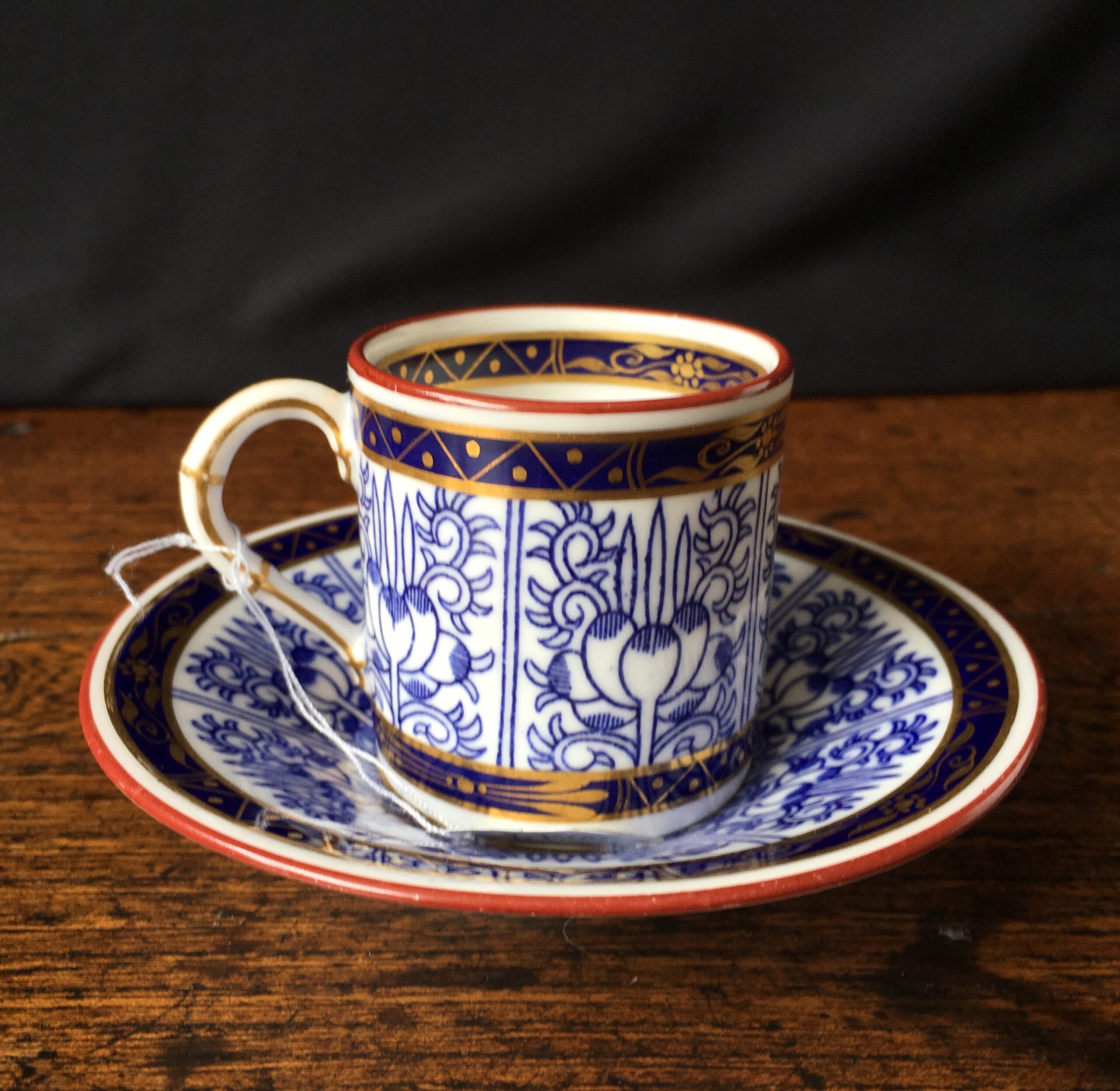 Royal Worcester Queens pattern demitasse & saucer, 1906 -0