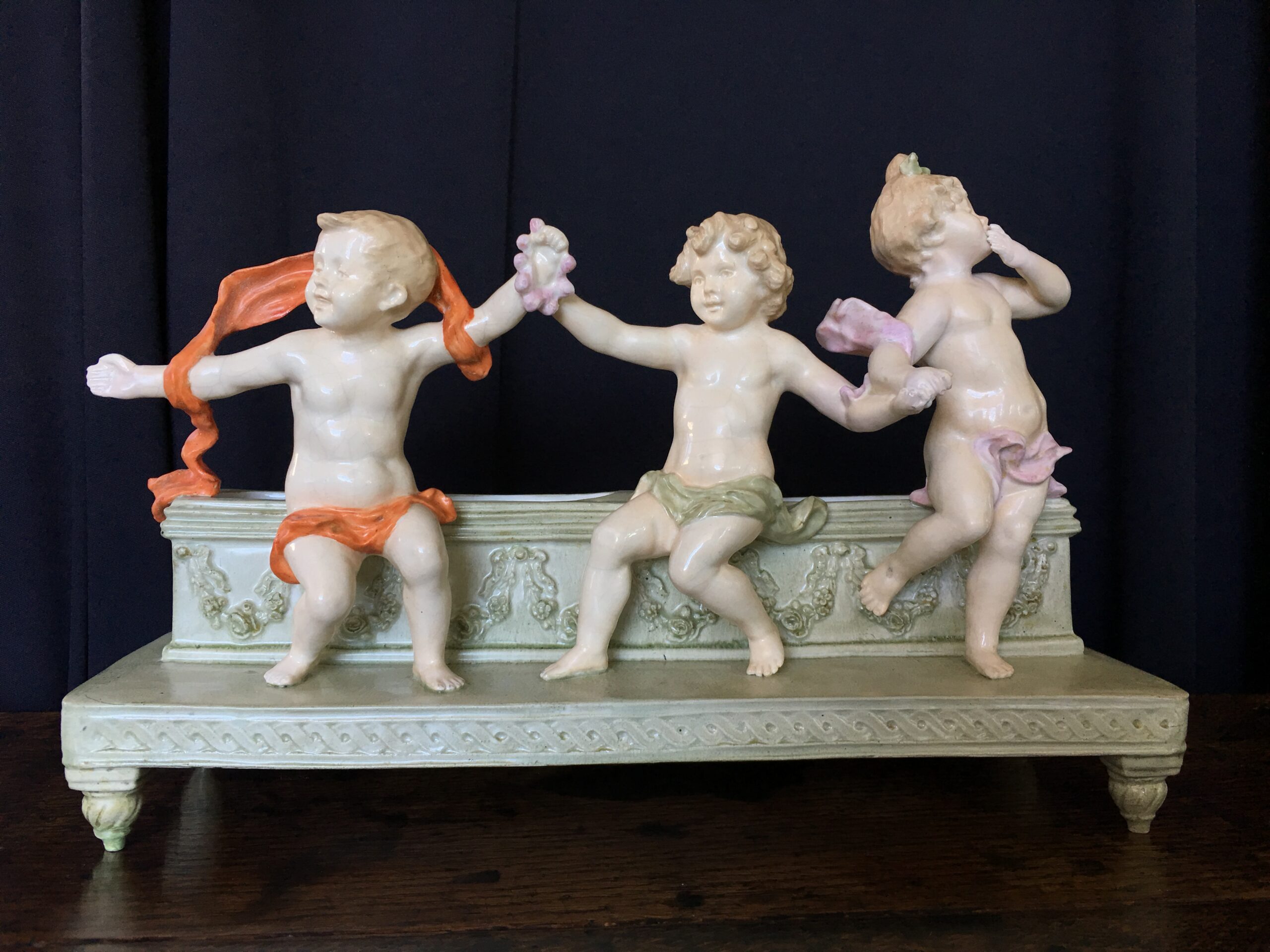 French figural 'Children' Jardiniere, by George Maxim, c.1910-0