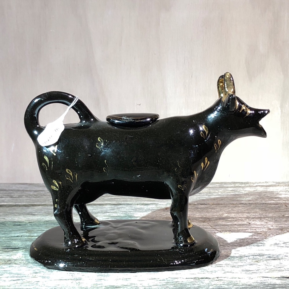 Staffordshire pottery cow creamer, c.1870