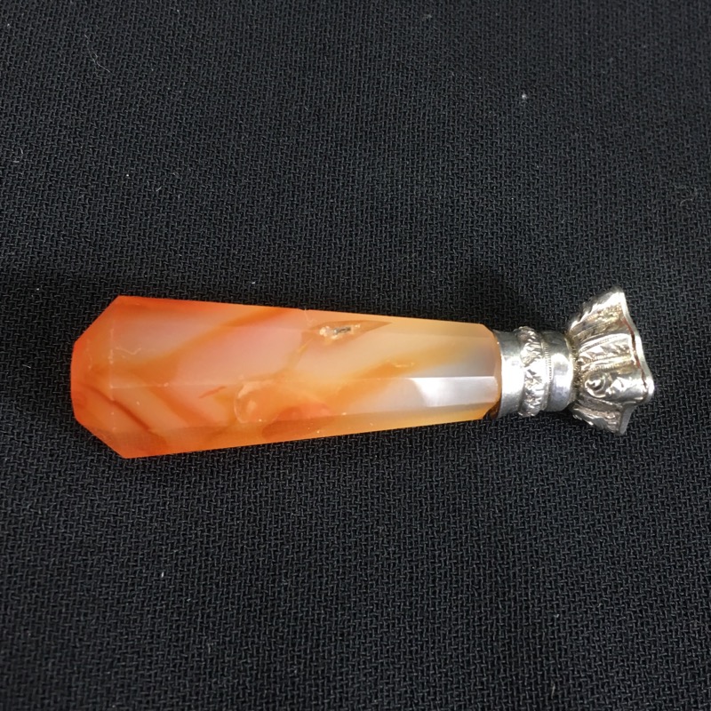 Carnelian seal, silver shield mount, C. 1825-0