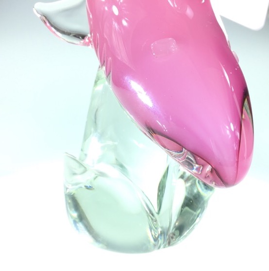 Murano art glass figure of shark in pink, mid 20th century – Moorabool ...