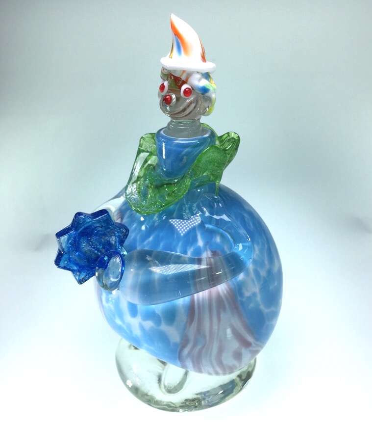 Italian Murano glass clown decanter, mid 20th century -0