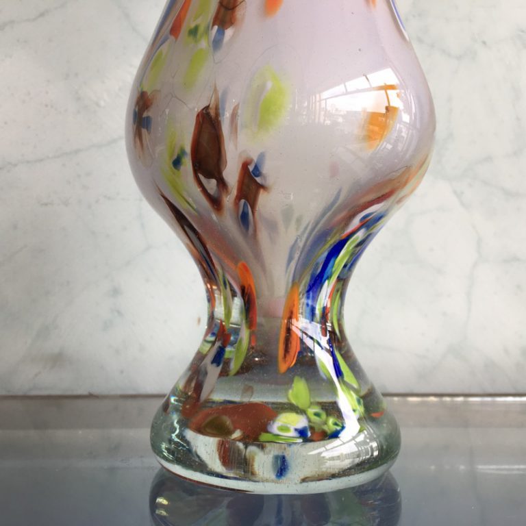 Large Murano Glass Vase Multi Colour Mid 20th Century Moorabool Antiques Galleries