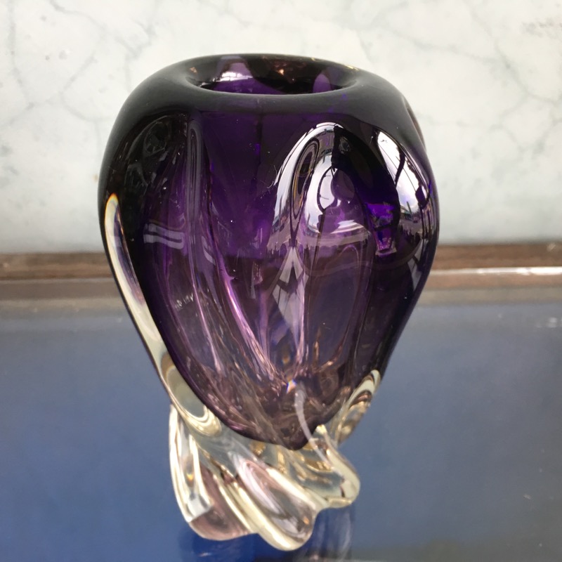 Murano Glass vase, spiral purple form, mid 20th century – Moorabool ...