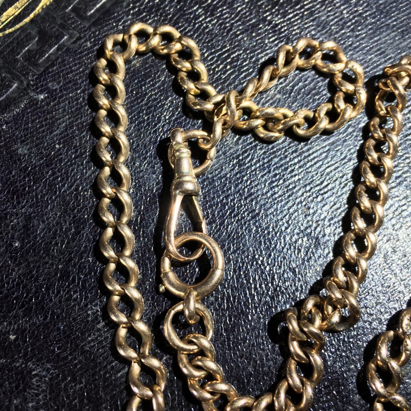 Gold fob chain, 9 carat, 29.4g , circa 1900 | Moorabool Antiques Galleries