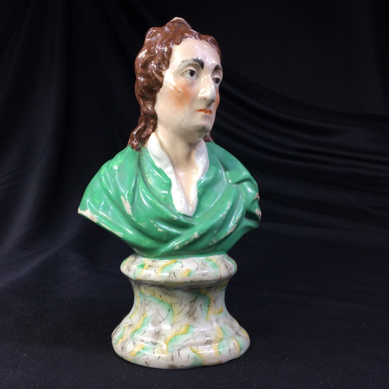 Staffordshire bust of philosopher John Locke, circa 1820 -0