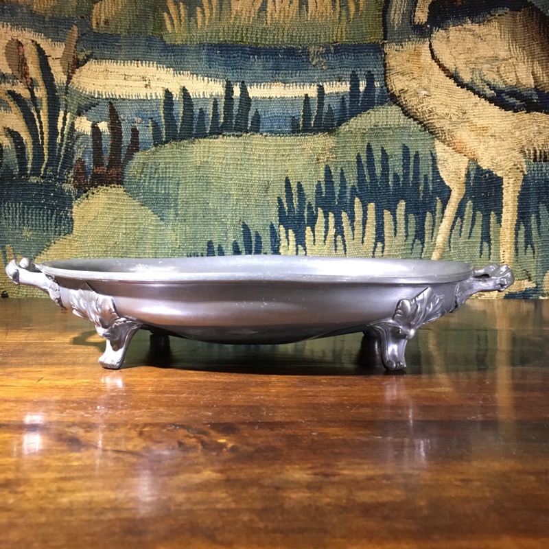 James Dixon pewter serving dish, c. 1850-0