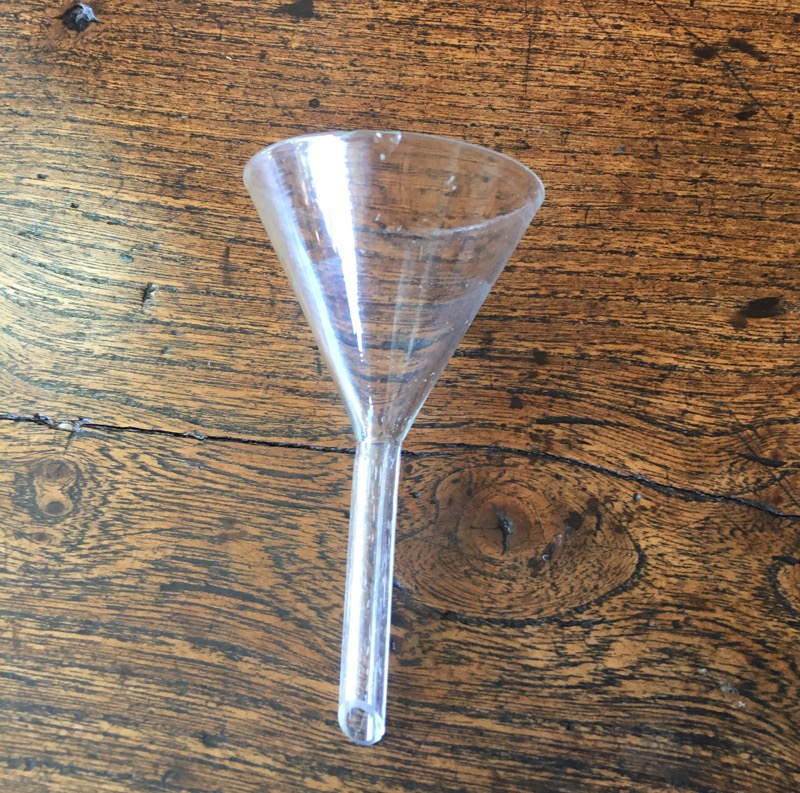 19th c clear glass funnel -0