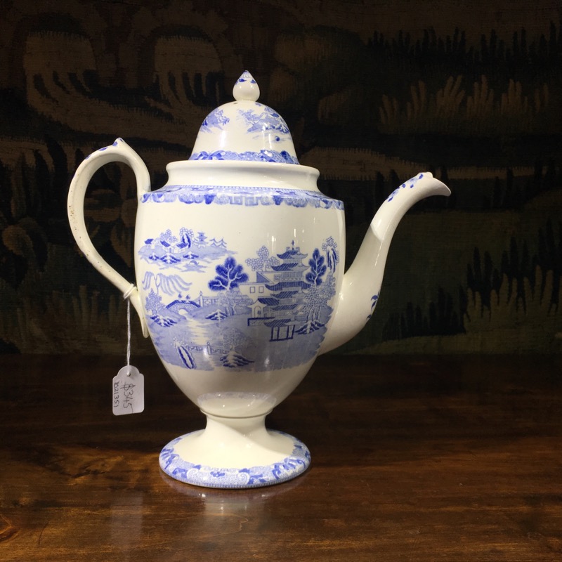 Spode coffee pot, Broseley Pattern, c. 1830-0