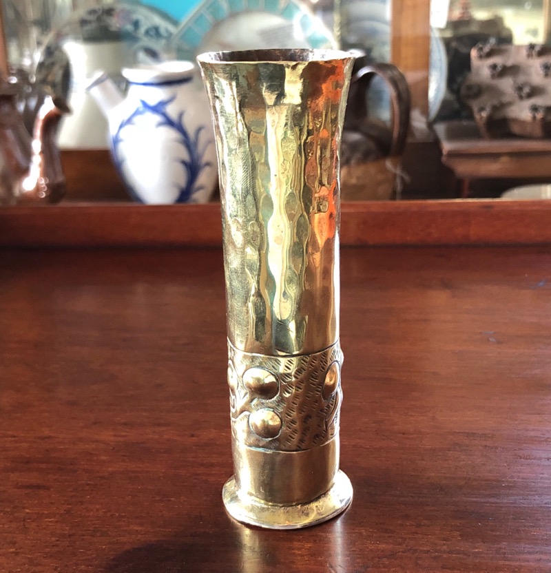 Arts & Crafts brass bud vase, c. 1900 -0