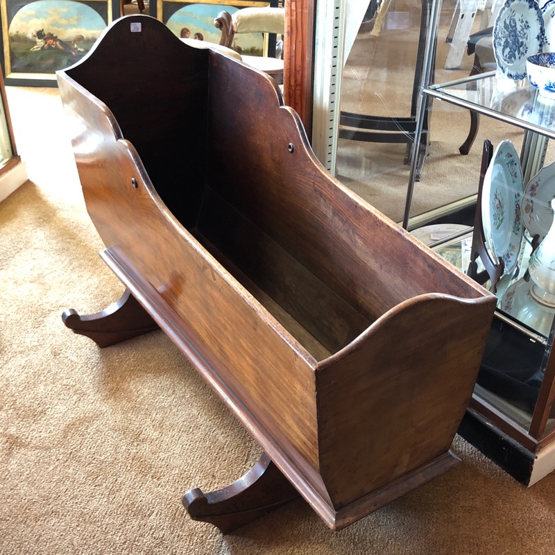 Georgian mahogany cradle, circa 1800. -0