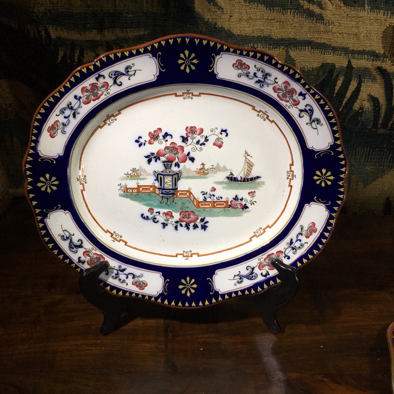 Ironstone small meat platter, ex- Sybil Craig collection, c. 1850 -0