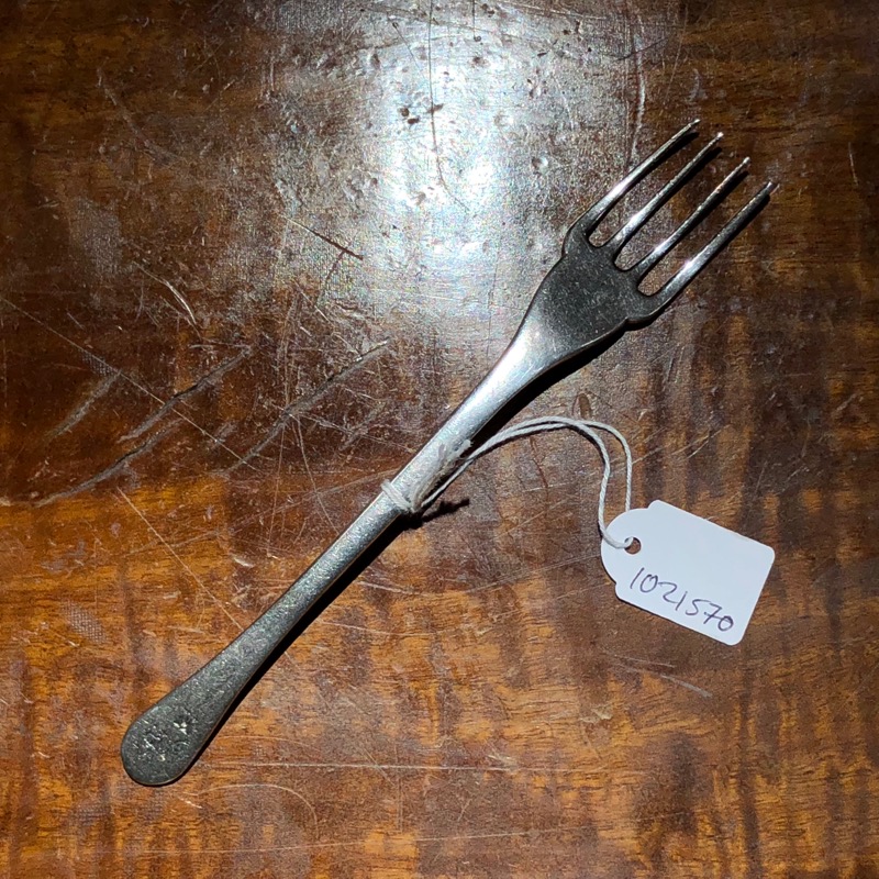 Sterling Silver pickle fork, 'JPK', London 1919-0