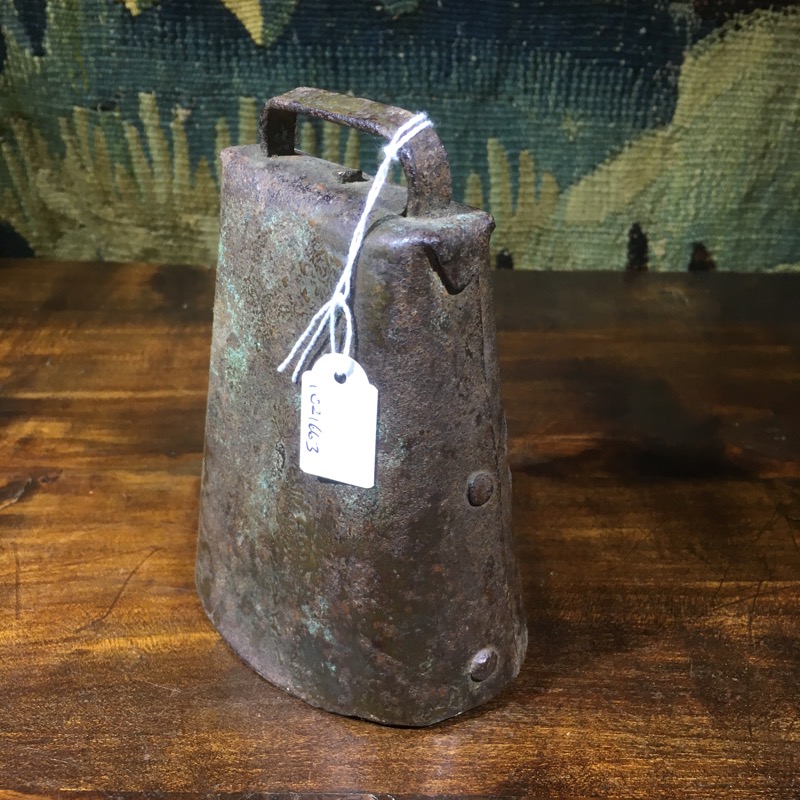 19th Century iron cow bell -0