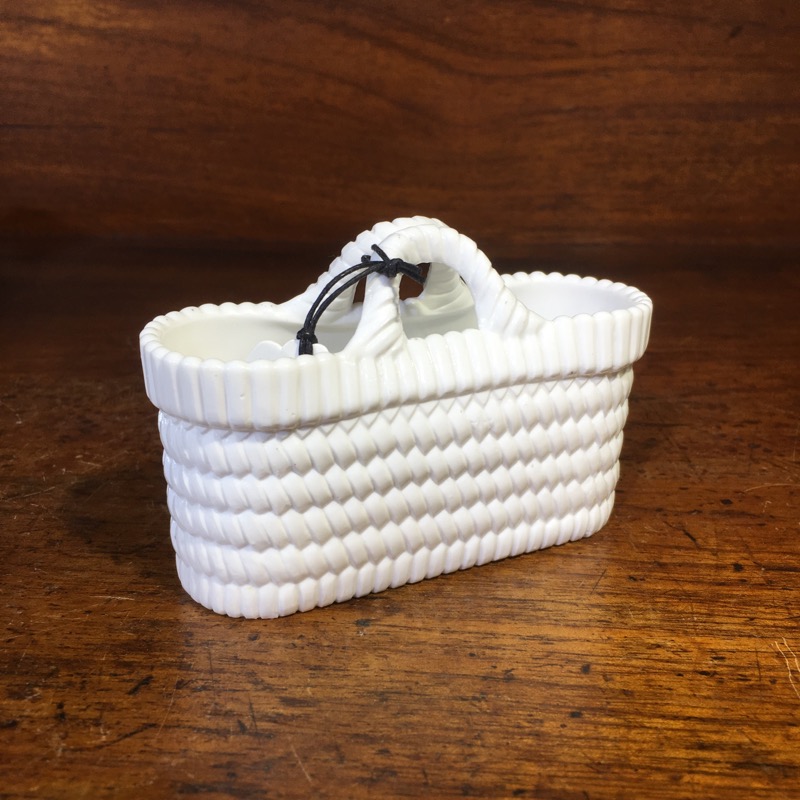 Sowerby pressed white glass basket, circa 1880 -0