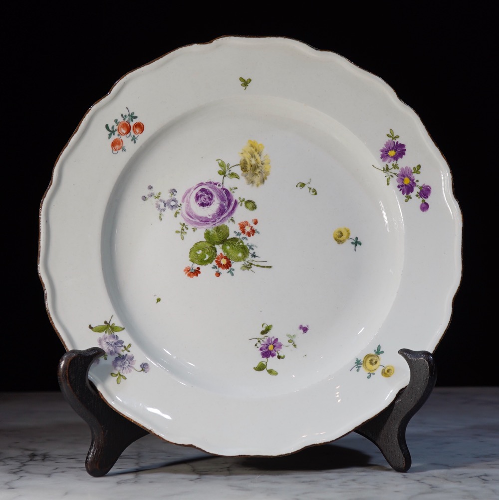 Meissen porcelain plate Deutsch blumen