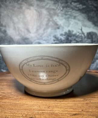 Liverpool creamware punchbowl, mottos, ships, hope, and Success to the Barley Mough, c.1800