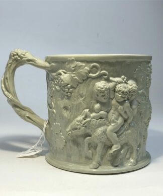 Minton green body 'Bacchus' mug, no.16, c. 1835