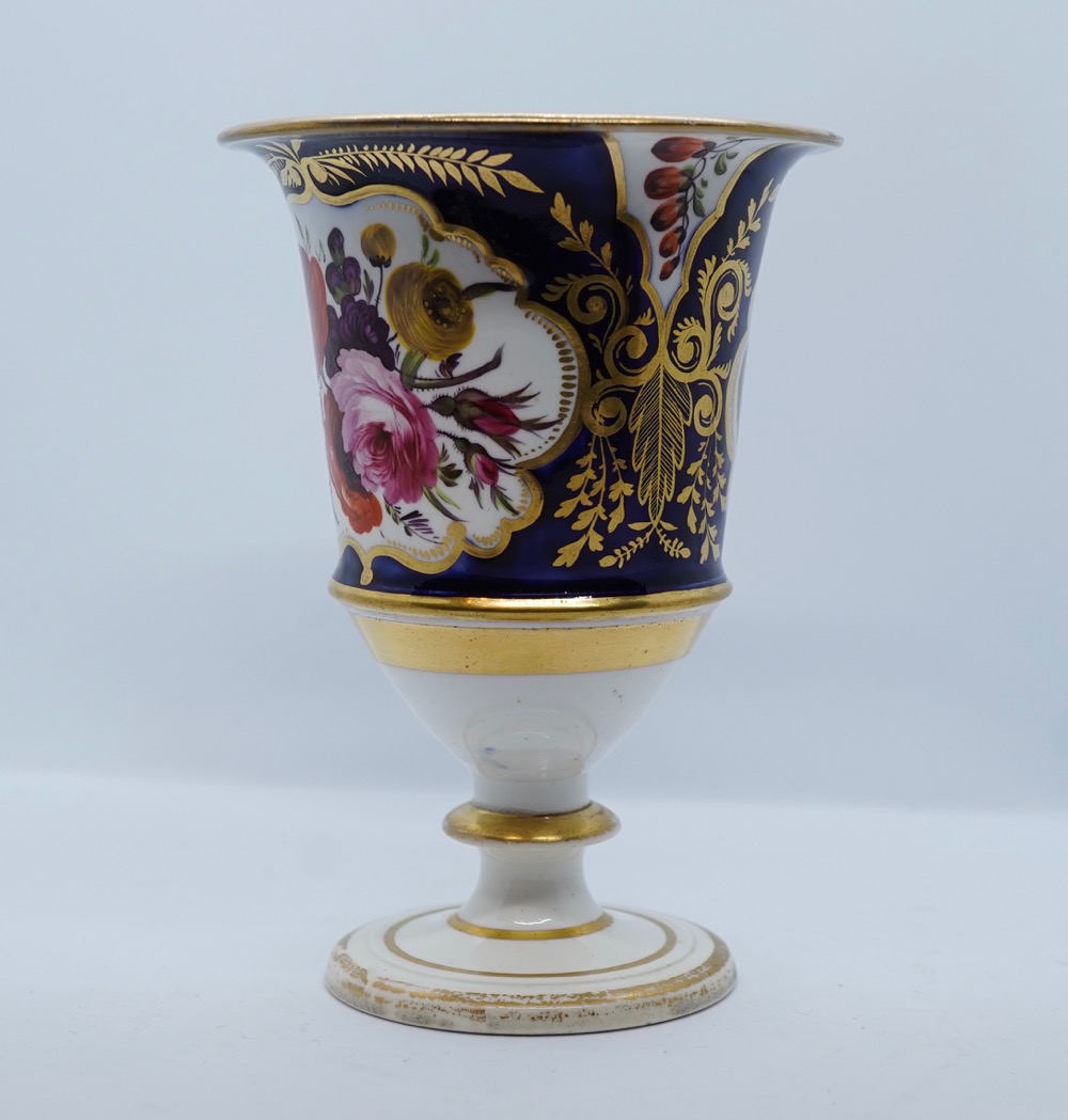 Mayer & Newbold spill vase, rare marked example, flowers c. 1820 ...