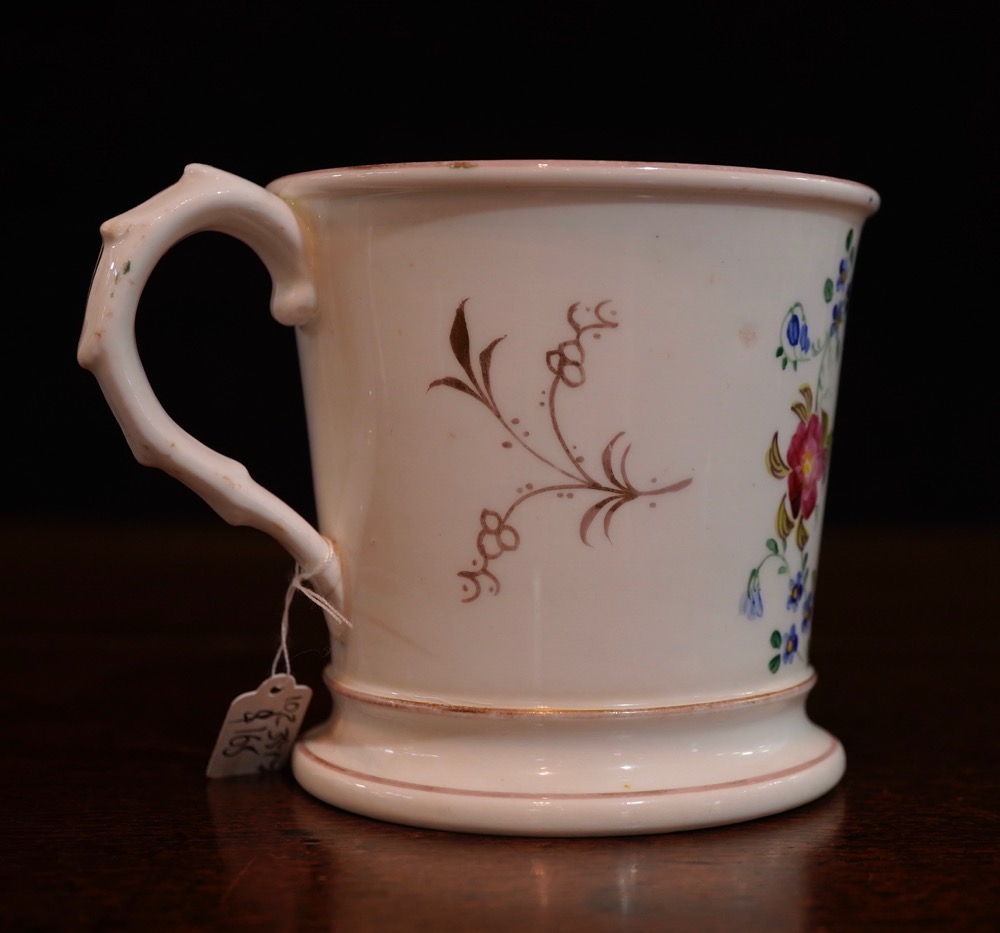 English porcelain mug, briar rose, c. 1830 Moorabool Antiques Galleries